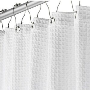 Creative Scents Fabric White Shower Curtain for Bathroom